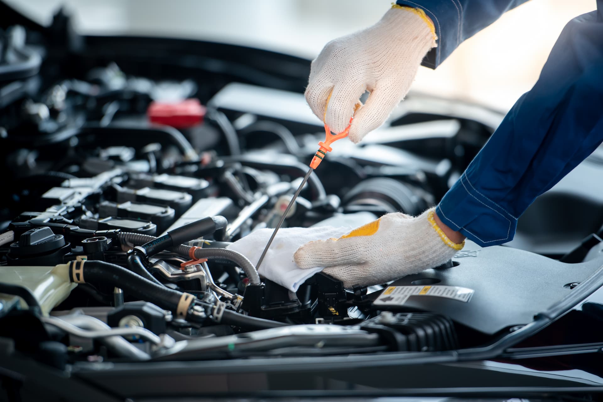 car being serviced